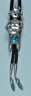 Hopi bolo tie, mud head figure