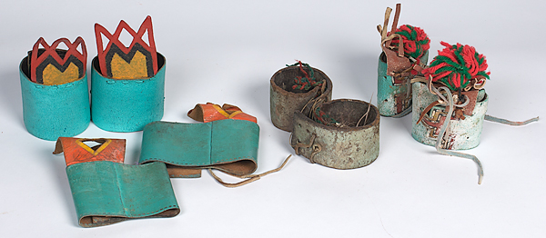 Hopi Dance Cuffs lot of 4 leather
