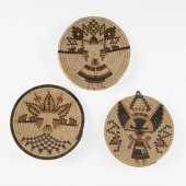 HOPI, GROUP OF THREE COIL BASK