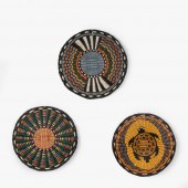HOPI, GROUP OF THREE WICKER BA