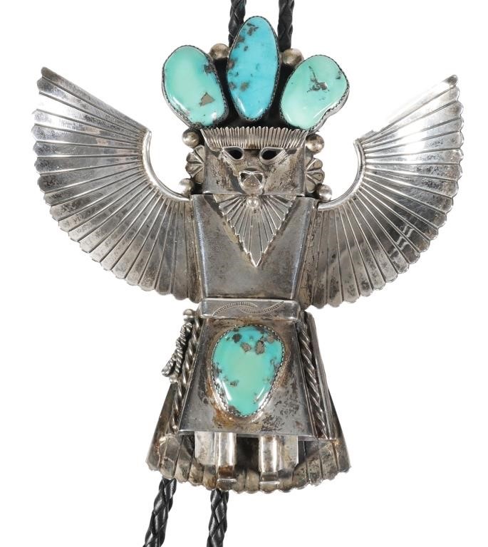 HOPI KACHINA STERLING BOLO