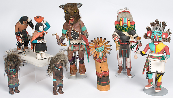 Hopi Katsinas and Other Dolls lot