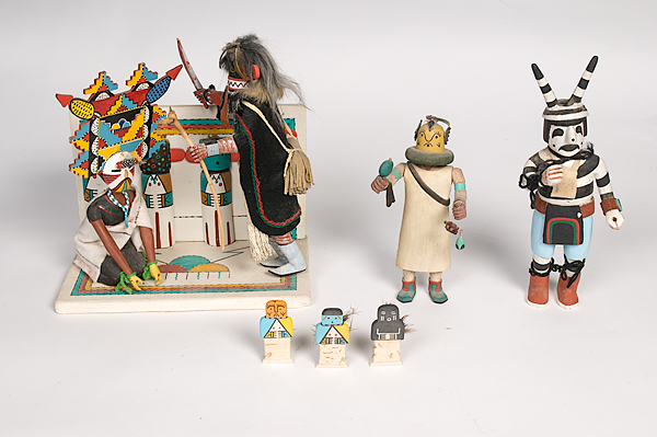 Hopi Katsinas lot of 4 katsinas