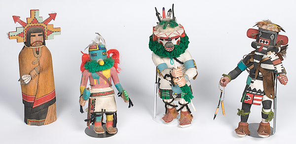 Hopi Katsinas lot of 4 including an
