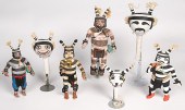 Hopi Koshare Dolls and Rattles