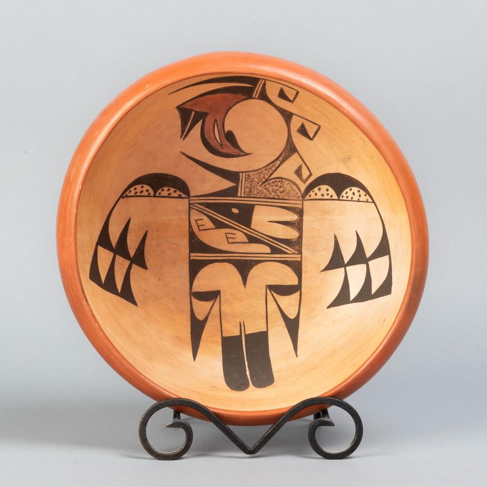 HOPI, LARGE POLYCHROME BOWL, CA.