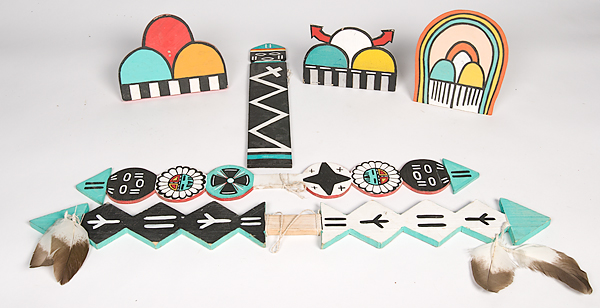 Hopi Painted Dance Wands lot of 6