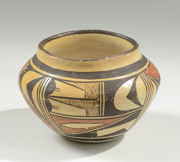 HOPI POTTERY BOWL having rust and