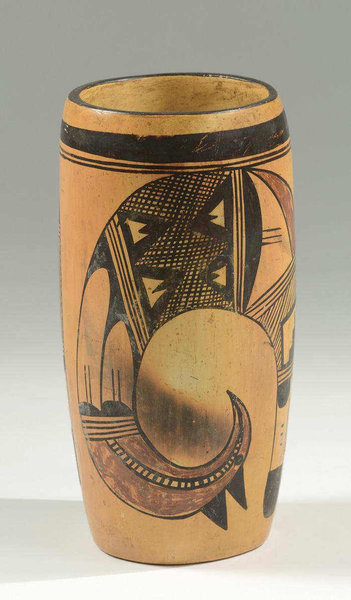 HOPI POTTERY CYLINDRICAL VASE