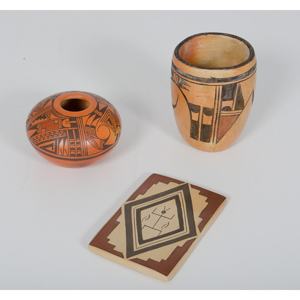 Hopi Pottery lot of 3 includes a