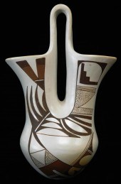 HOPI POTTERY WEDDING VASE BY G