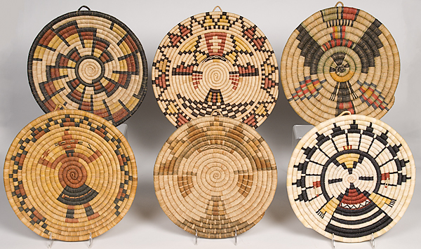 Hopi Second Mesa Basketry Trays lot