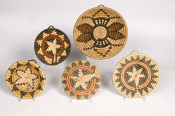 Hopi Second Mesa Baskets lot of 5