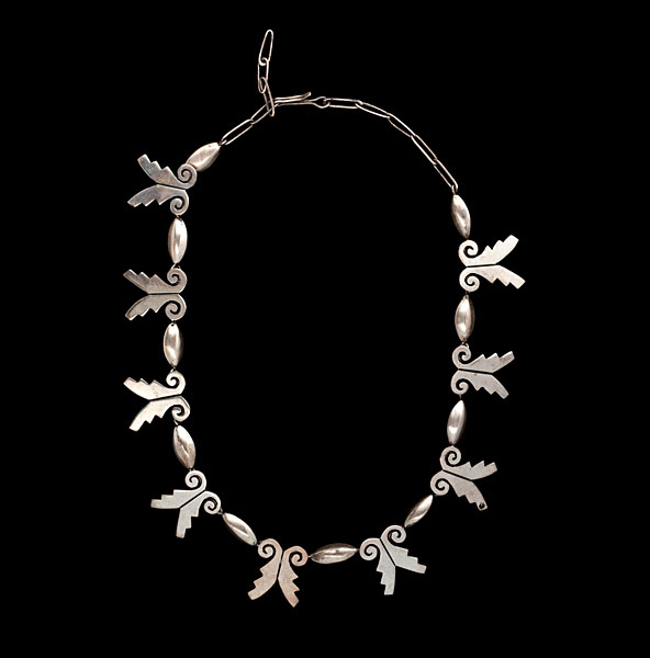Hopi Silver Necklace Collected by