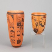 HOPI-TEWA, PAIR OF POLYCHROME