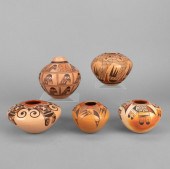 HOPI/TEWA, GROUP OF FIVE POLYC