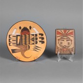 HOPI/TEWA, PAIR OF TWO FIGURAL