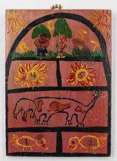 "HOPSCOTCH" FOLK ART POLYCHROM