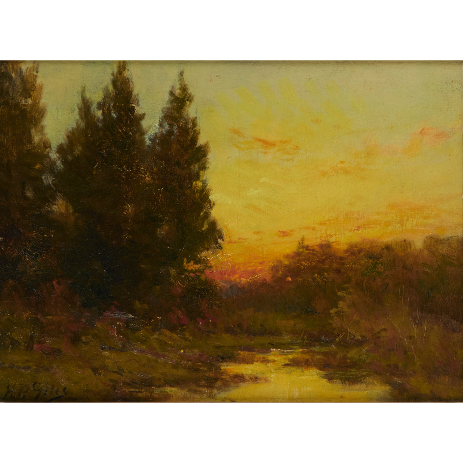 HORACE P. GILES, OIL ON BOARD