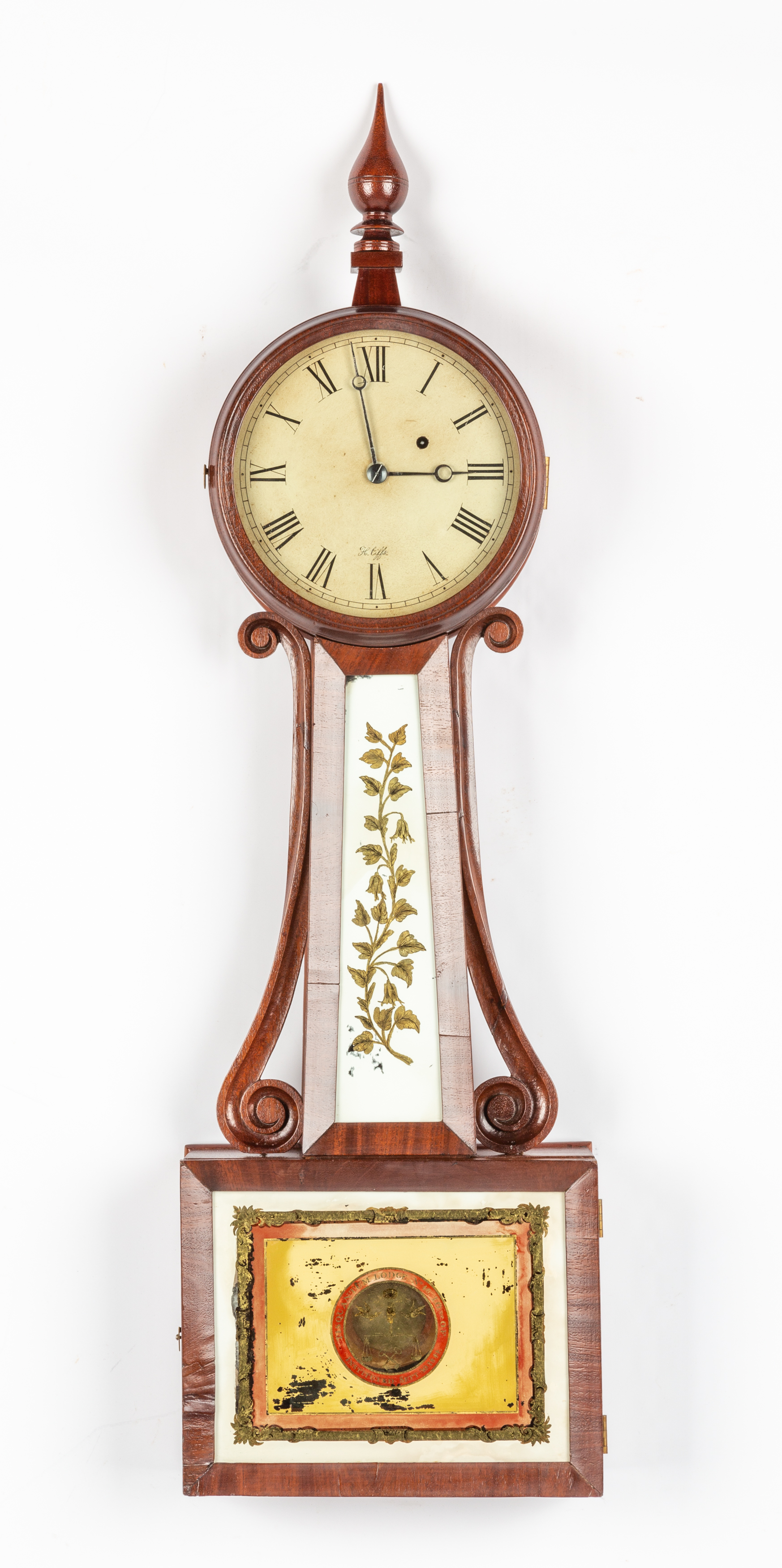 HORACE TIFFT BANJO CLOCK Reverse