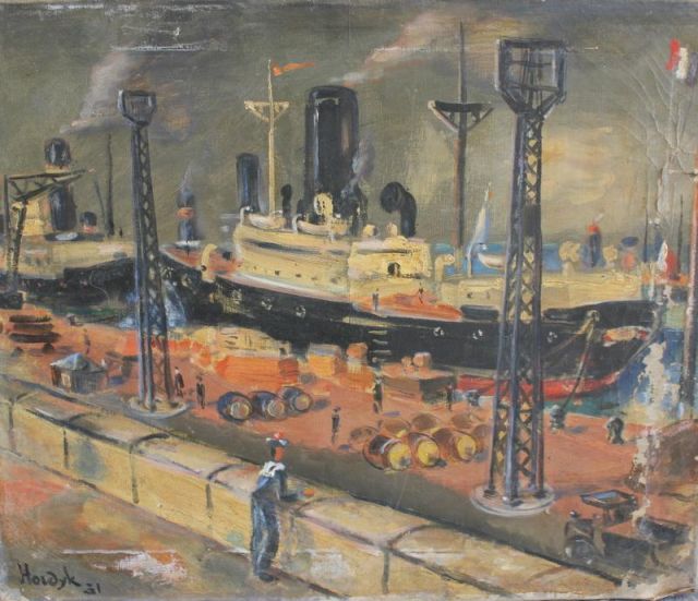 HORDYK Gerard. 1931 O/C of a French