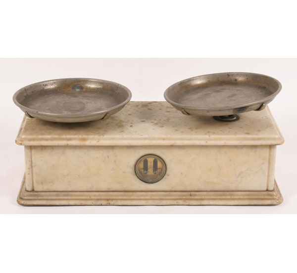 Horman marble  balance scale;