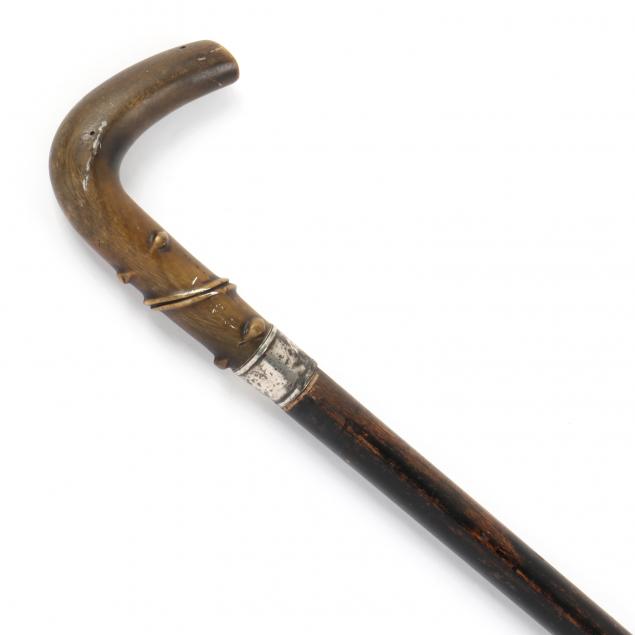 HORN AND STERLING SILVER HANDLED