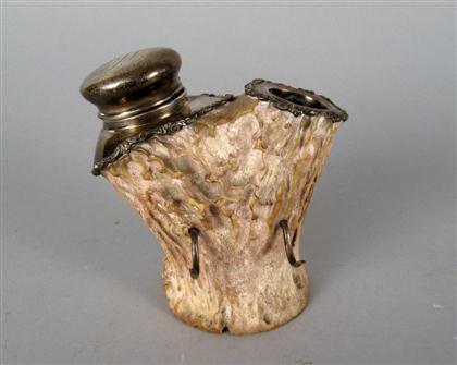 Horn and sterling silver mounted