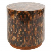 HORN-VENEERED CYLINDRICAL TABO