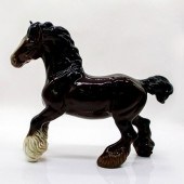 HORSE CANTERING SHIRE BROWN DA