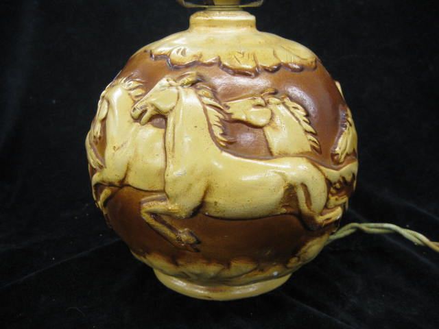Horse Decorated Lamp 7'' diameter
