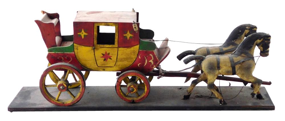 HORSE DRAWN CARRIAGE CARVING