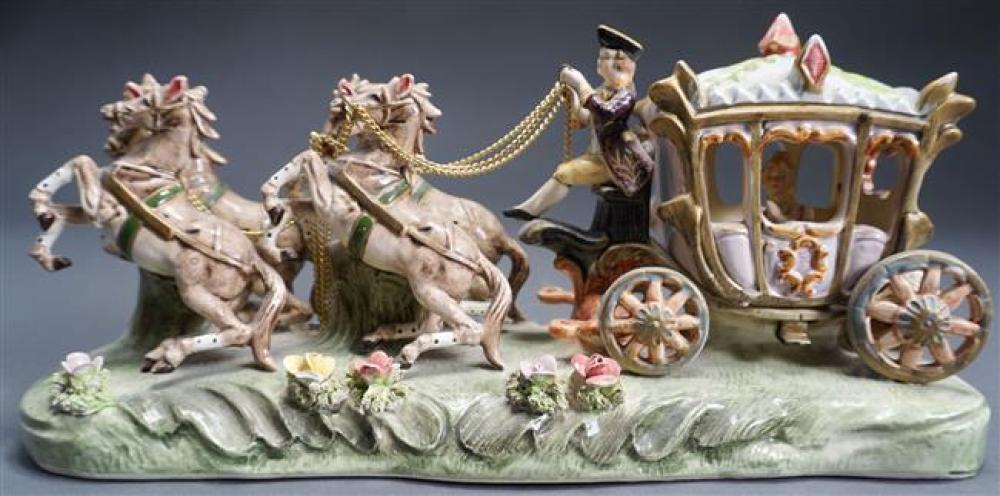 HORSE-DRAWN COACH, JAPANESE CERAMIC
