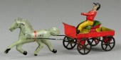 HORSE DRAWN TIN GIG WITH DRIVE
