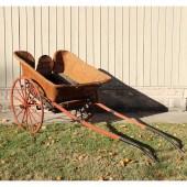 HORSE DRAWN WICKER BUGGY CART