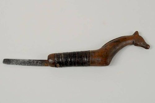 HORSE EFFIGY HANDLE CROOKED