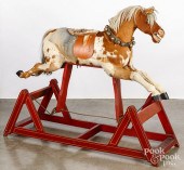 HORSE HAIR HIDE COVERED ROCKIN