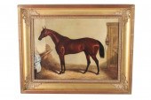 HORSE IN BARNoil on canvas uns