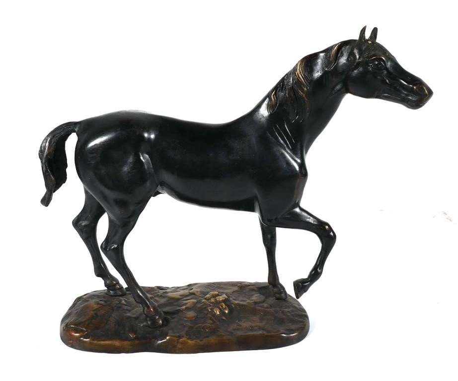 HORSE METAL SCULPTUREBronzed
