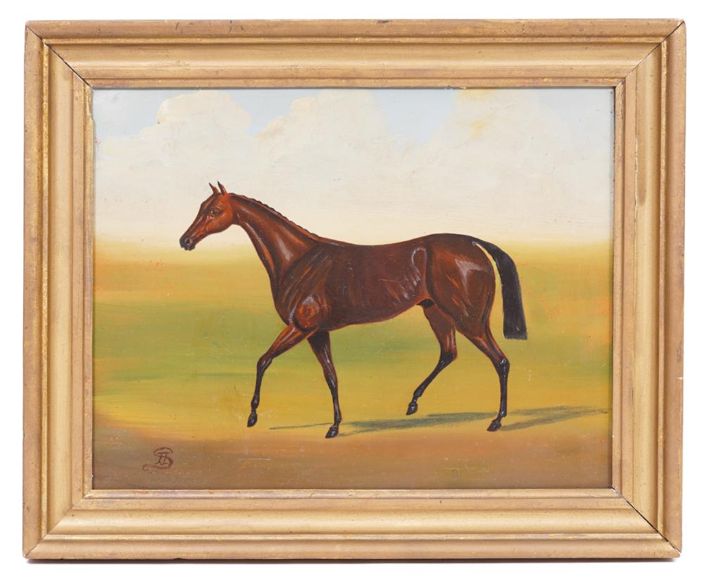 HORSE PAINTING OIL ON BOARDOil on