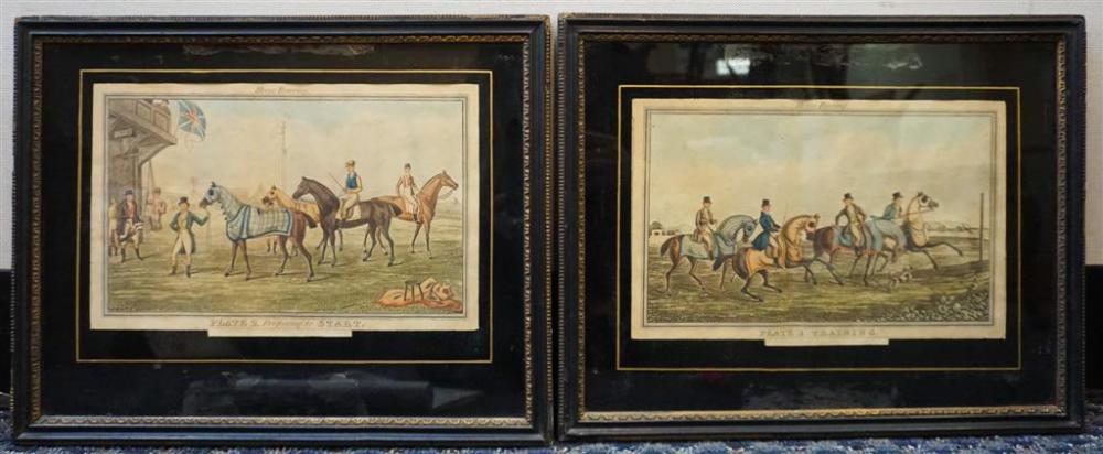 HORSE RACING, PLATE I & II, PAIR OF