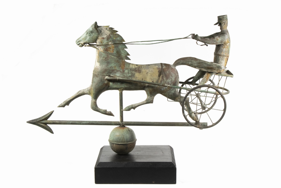 HORSE & SULKY WEATHERVANE Early