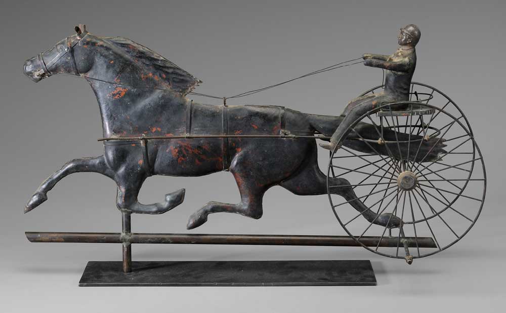 Horse With Two-Wheeled Sulky