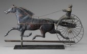 Horse With Two-Wheeled Sulky W