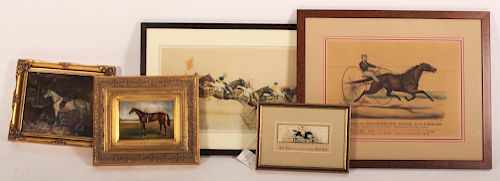 HORSES IN ART, VARIOUS MEDIA