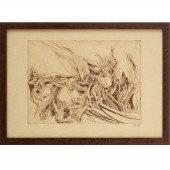 HORST JANSSEN, SIGNED ETCHING,