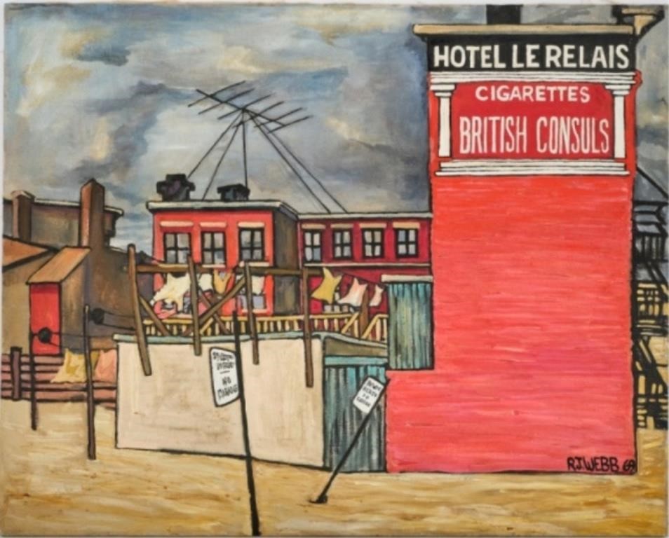 HOTEL FOLK ART PAINTINGA folk art