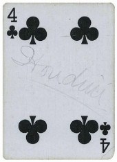 HOUDINI, HARRY. PLAYING CARD A