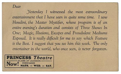 HOUDINI “MASTER MYSTIFIER” PRINCESS