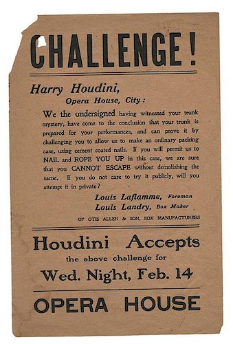 HOUDINI TRUNK ESCAPE CHALLENGE